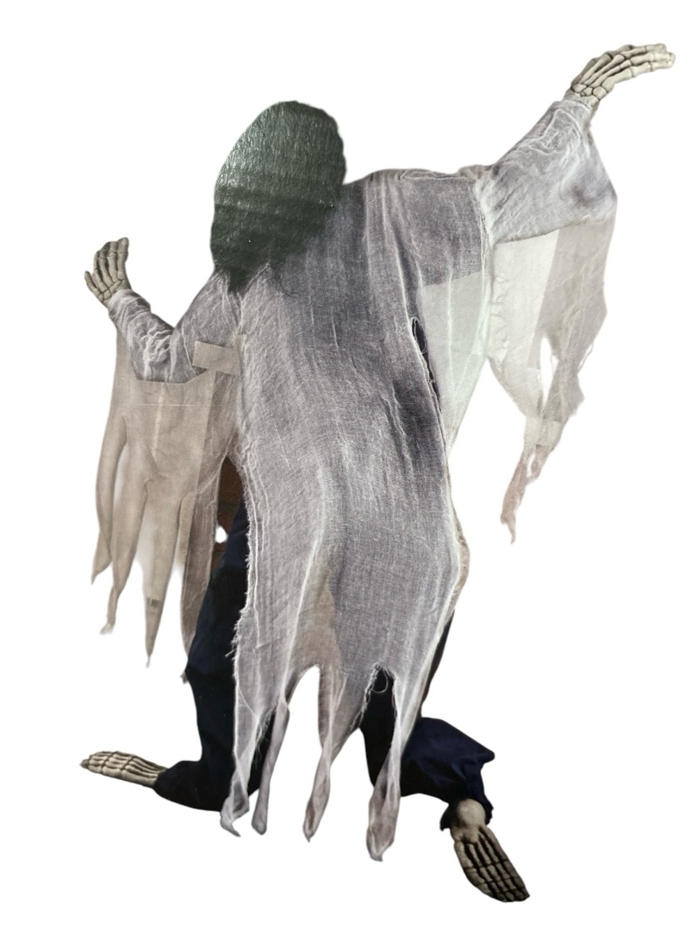 Ashland White Cloth Hanging Skeleton Reaper -  Halloween Décor